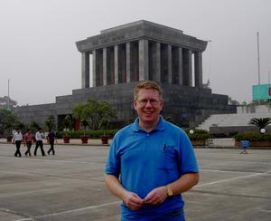 Arlyn at the Ho Chi Minh Mausoleum