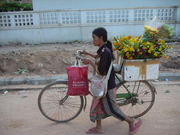 Flower Lady in Siem Reap