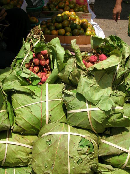 Lychees in Yangon locals market