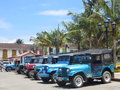 1940s willies jeeps in the main square