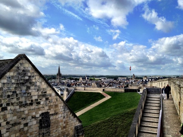 Standing on top of the ramparts you could see the whole city of Caen below 