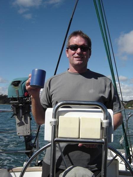 Pete sailing around the Bay of Islands