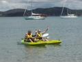 Gem and Dave kayaking in the Bay of Islands