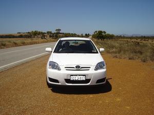 Our hire car takes a rest in the outback