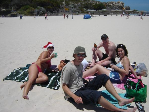 Chilling on the beach, Christmas Day