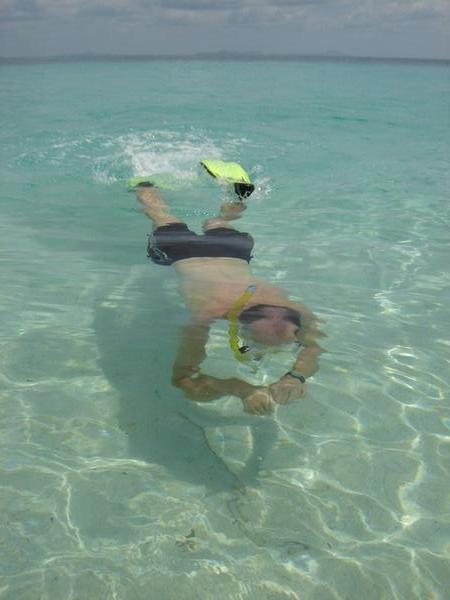Dave snorkelling on Bamboo Island