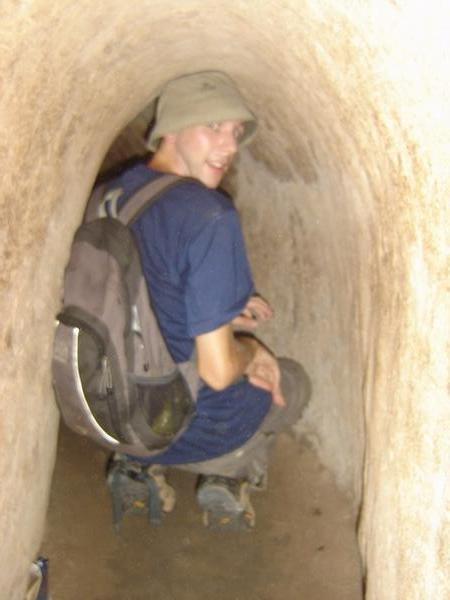 Dave in the Cu Chi Tunnels