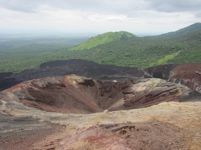 The crater at the top