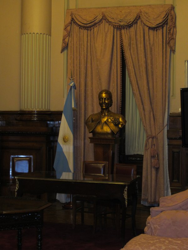 Eva Peron's previous office in El Congreso