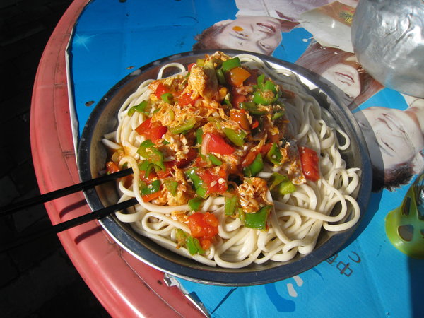 Noodles mit Sauce