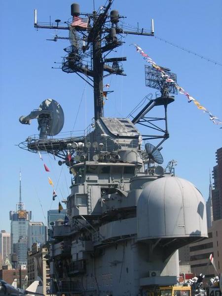 USS Intrepid - Control Tower rearranged with help from the kindly Japanese