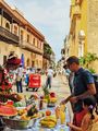 Buying mangos in Cartagena