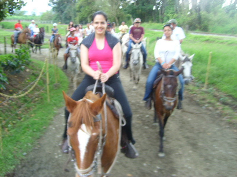 Horse riding at El Parque del Cafe