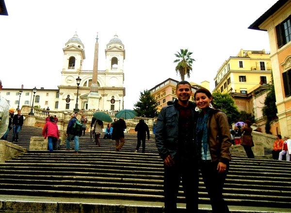 In front of the Spanish Steps in Rome