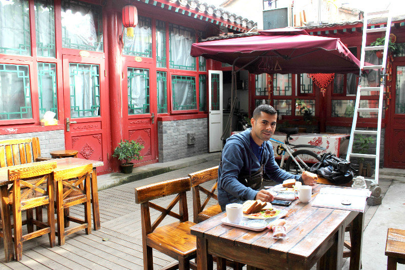 Breakfast at our Hutong guest house