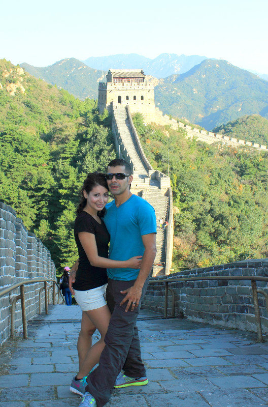 Happy at The Great Wall of China