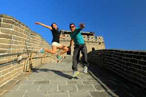 Jumping at The Great Wall of China!!