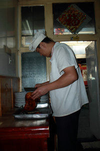 The Chef that made and carved out Pekking Duck!