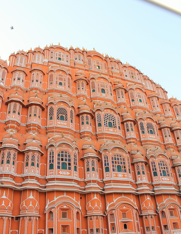 Hawa Majal. The most iconic of all the "Pink City" buildings
