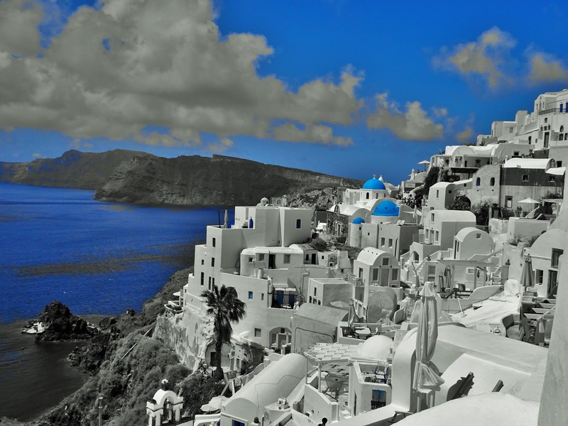 Santorini's Blues and Whites
