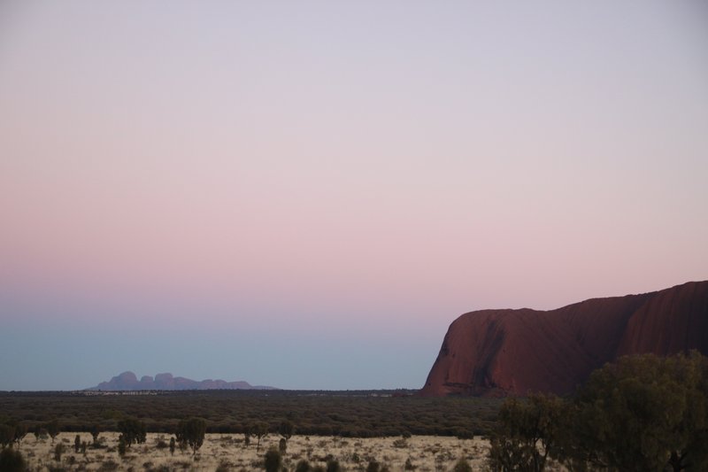 The Olgas in the background