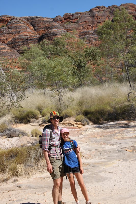 The famous dome shaped Bungles in the background