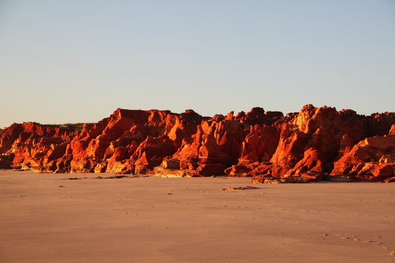 Red rocks at sunset