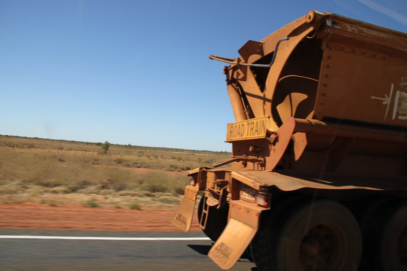 Overtaking a road train