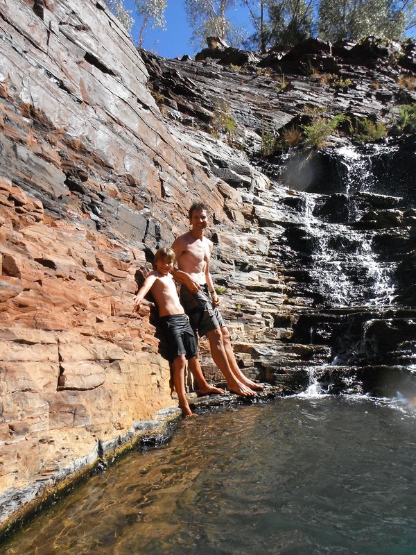 Cooling off at Fortescue Falls