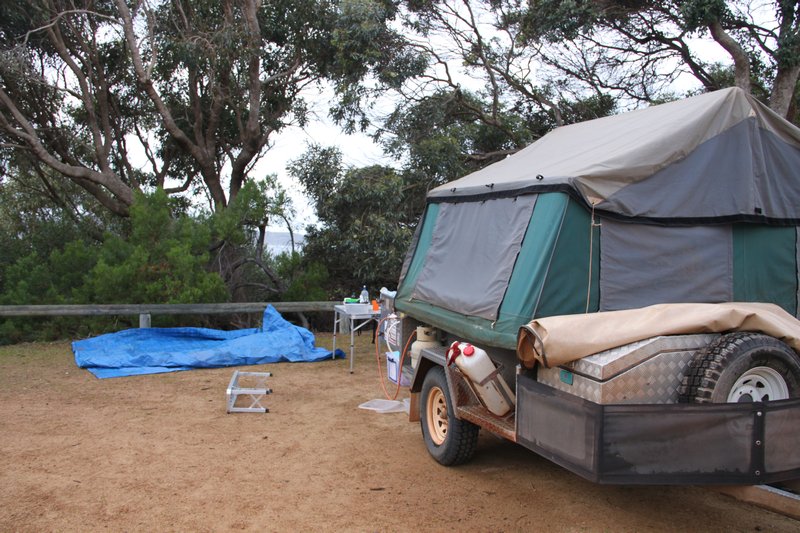 Our camping spot at Lucky Bay campground