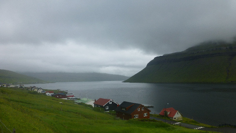 Houses and fjord