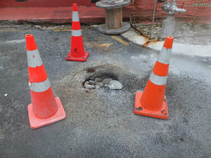 A hot pothole