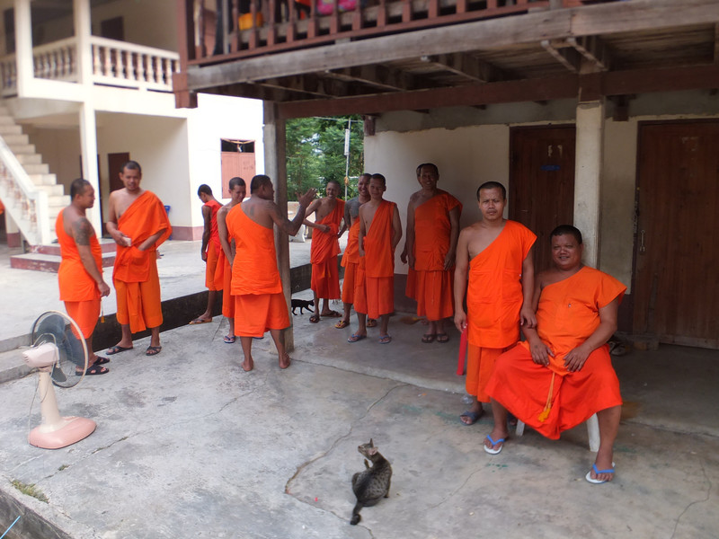 The seniors (boss-monk is siting, my friend monk standing beside)