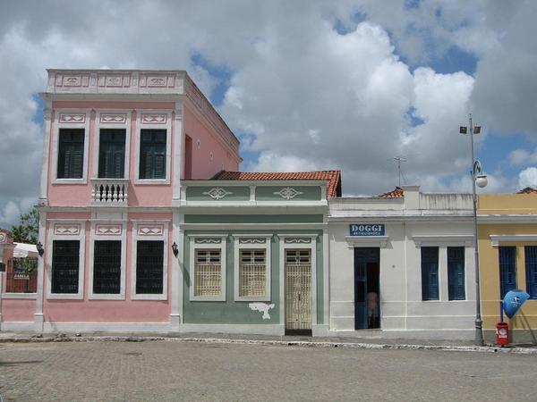 Joao Pessoa, restored buildings in the historical city center