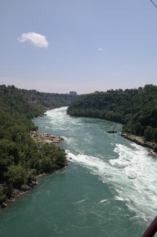 Looking up the Niagara rapids