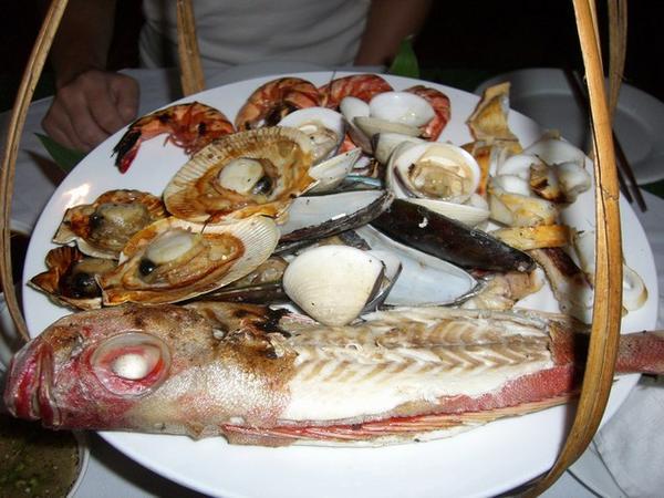 BBQ seafood dinner