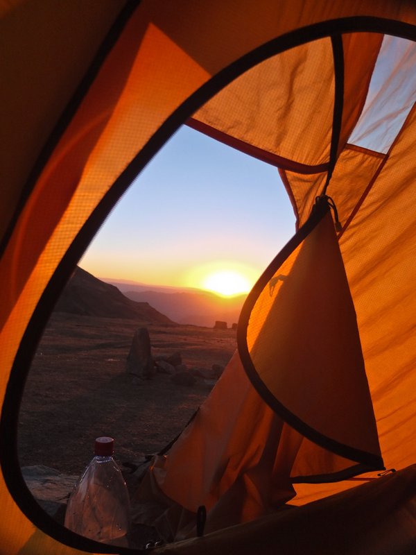 Sunset from our tent