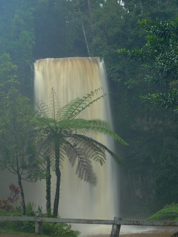 Flooded waterfalls