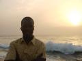 Anthony, enjoying another beautiful Liberian sunset