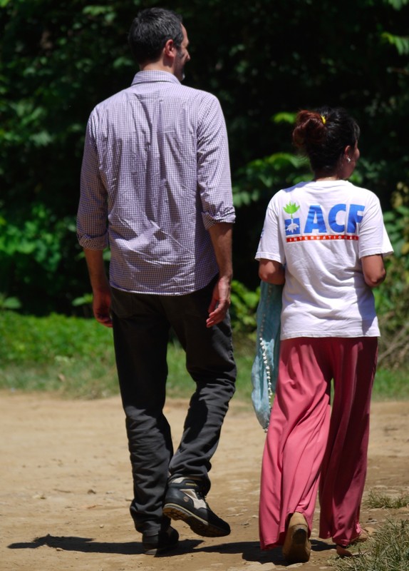 Andrea assessing our FSL activities in Suryamati village 