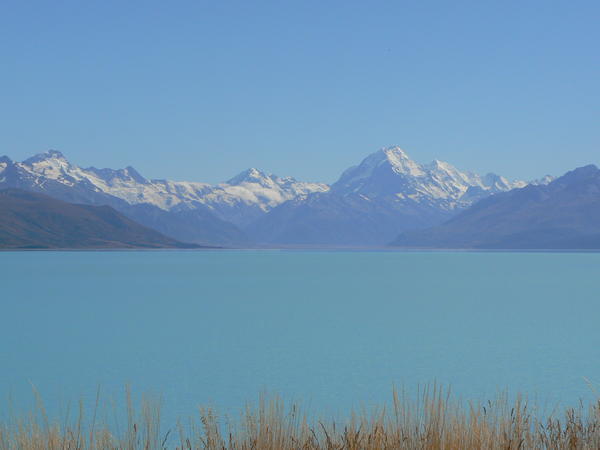 Looking across Lake Pukaki to Mount Cook and the Southern Alps