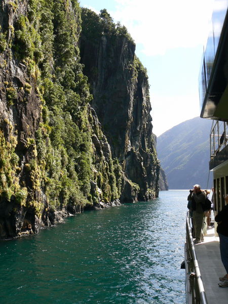 We got pretty close to the steep walls of the fiord