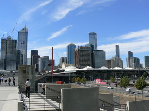 Downtown Melbourne snapped from next to the Telstra Dome