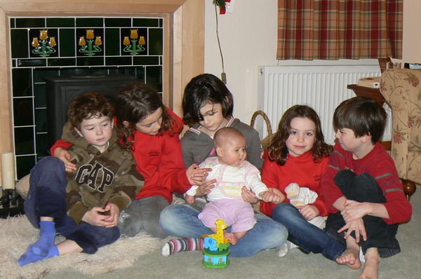 Ailsa with all the cousins