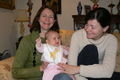 Ailsa with her Aunties Fiona (left) and Sarah