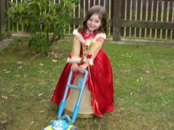 The princess and the lawnmower...