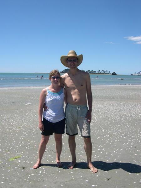 On the beach at Nelson