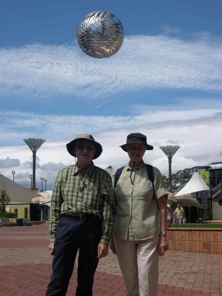 Mum & Dad in Wellington's Civic Square