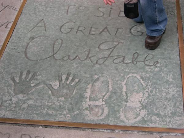 Clark Gable's prints and signature