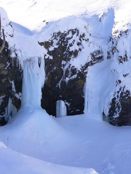 The frozen waterfall